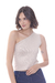 TOP SHOULDER SHINE ASIMÉTRICO BEIGE - comprar online