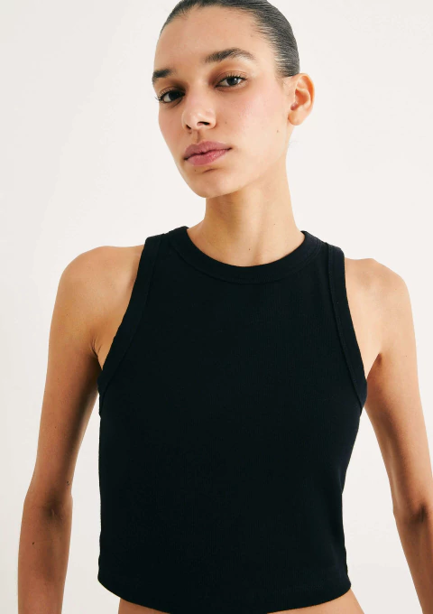 REMERA HERING SM RIBB CAN NEGRO - comprar online