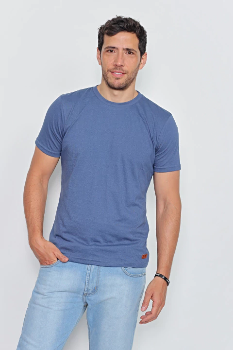 REMERA MANGA CORTA LISTIN RE AZUL