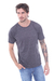 Remera Manga Corta Listin Negro Jaspeado - comprar online