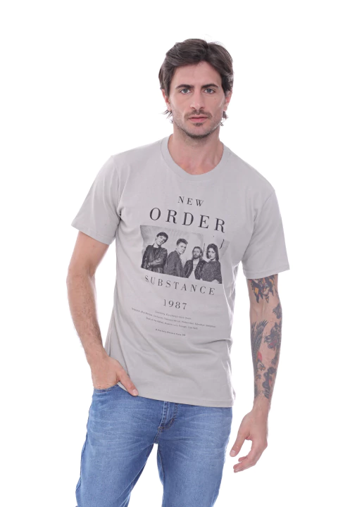 REMERA MANGA CORTA SUBSTANCE GRIS