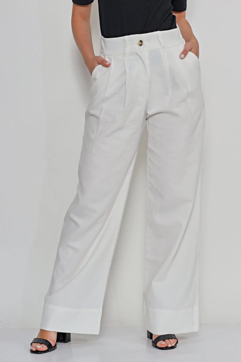 PANTALON DE LINO IRIN BLANCO