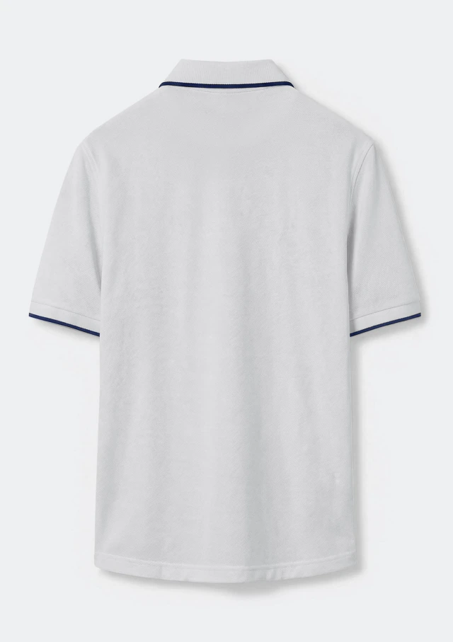 Polo básica de piqué con bordado Hering off white — imagen 3