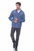 CAMISA DE JEAN M. LARGA FEIJOO COLOR AZUL - tienda online