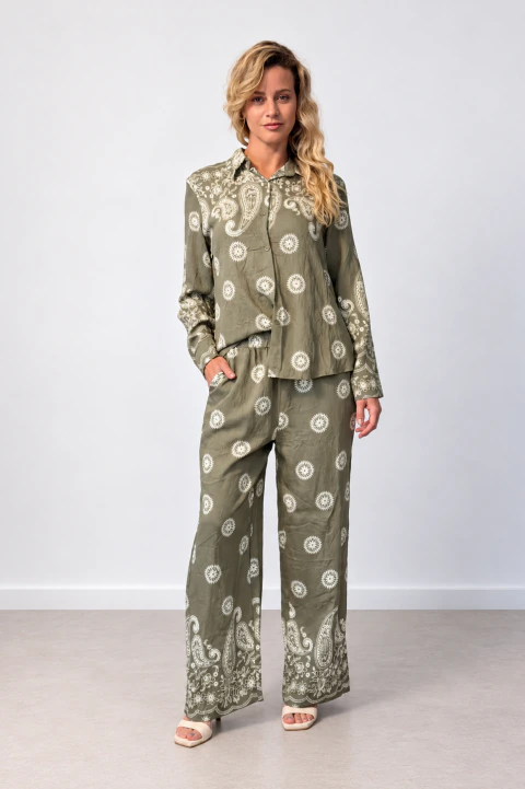 CAMISA ESTAMPADA NIANJI VERDE
