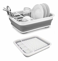 Escurridor de platos silicona gris y blanco 36 x 30 cm en internet