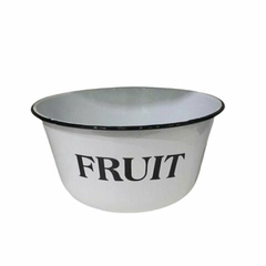 Ensaladera Bowl enlozado blanco borde negro FRUIT 12 x 25dm