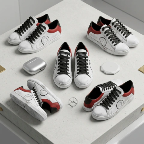 Zapatillas Zero Hombre - Cuero Vacuno | Roja, Negra y Blanca