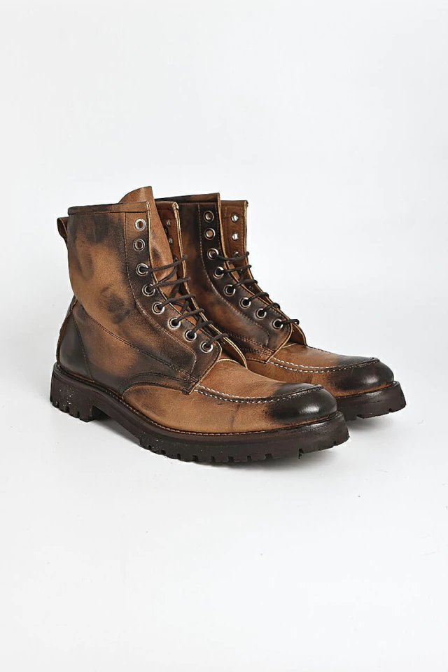 Borcego Alpin Hombre - Cuero Vacuno | Color Tam Manchado