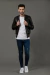 Campera Bomber Boken Hombre - Cuero Genuino Chocolate en internet