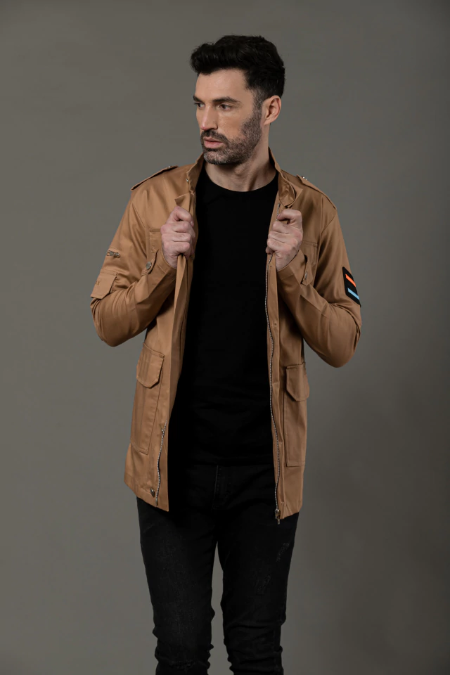 Campera cuba hombre champagne