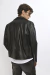 Chaqueta Rock Hombre - Cuero Genuino Negro - comprar online