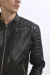 Chaqueta Road Hombre - Cuero Genuino Negro - B U K A N 