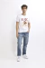 Remera Corse AC/DC Bell hombre algodón blanco