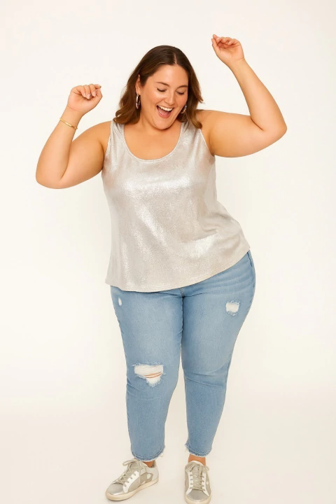 Musculosa con brillo