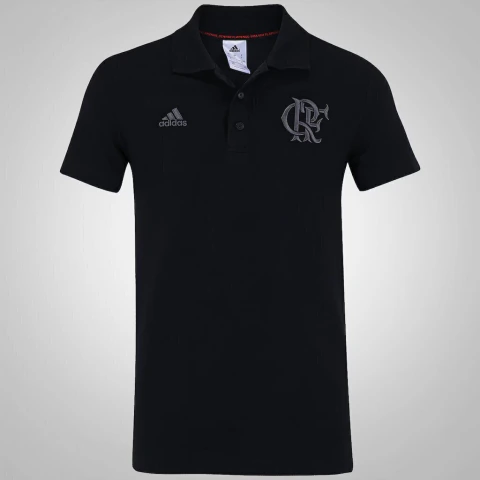 Polo Flamengo Adidas 3S Best Premium Preta AA2185