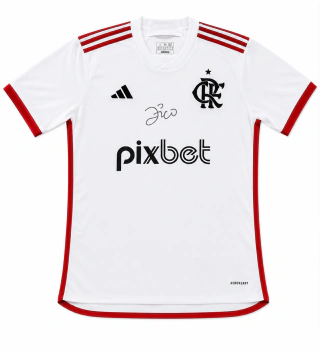 Camisa Flamengo Adidas II 2024/25 Autografada Zico