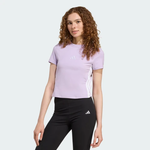 Camiseta Adidas Baby Look Essentials Três Listras Slim - JY3152 - Kevin Sports