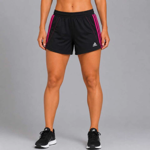 Short de Corrida Feminino Adidas Response 6" W Preto e Rosa G75617