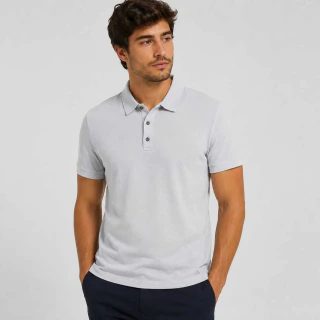 Camisa Polo Calvin Klein Linho Azul 4LB331G-450