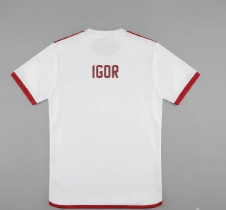 Camisa Flamengo Adidas 2024/25 Branca Personalizada IGOR
