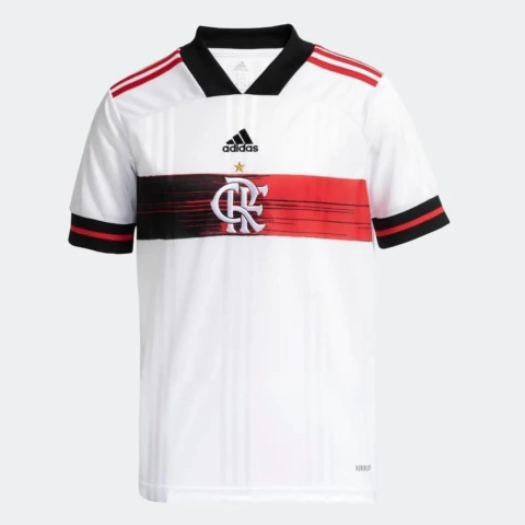 Camisa Infantil Flamengo Adidas II 2020 Branca FH7587