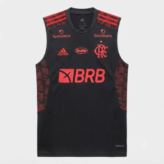 Regata Treino Cinza Flamengo Adidas 2021 Com Patrocínio GK73560