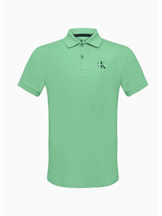 Polo Calvin Klein Logo Peito Verde Menta - CKJM201E-0603