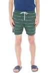 Bermuda Água Lacoste Quadrada Listrada Verde - comprar online