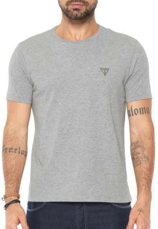 Camiseta Guess Basic Logo - MB0TSHKS001-MELANGE GREY - comprar online
