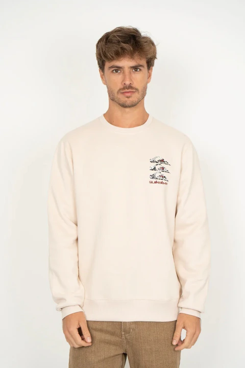 Casaco Moletom Quiksilver Care Three Logo Areia Q423A0055-0500
