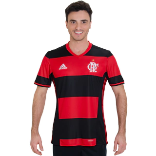 Camisa Flamengo Adidas Rubro Negra Jogo 1 2016 2017 Modelo Jogador AZ7336
