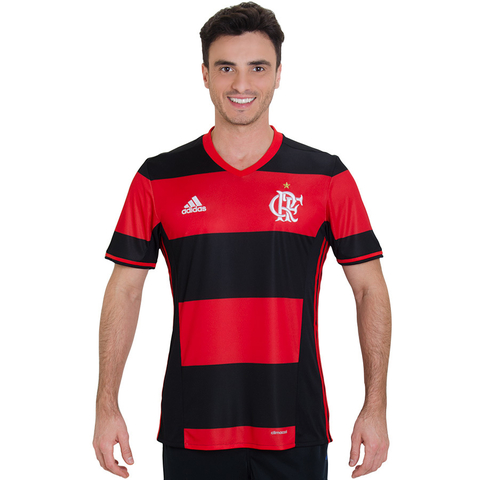 Camisa Flamengo Adidas Rubro Negra Jogo 1 2016 2017 Modelo Jogador AZ7336