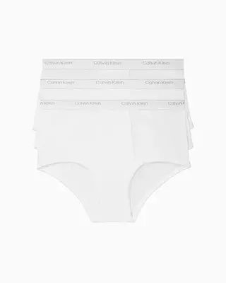 Kit 3 Cuecas Calvin Klein Underwear Brief Anatômica Branca - U1000M-100