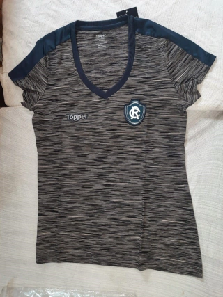 Camisa Feminina Remo Concentração Atleta 2018 Topper Cinza 4201484-555