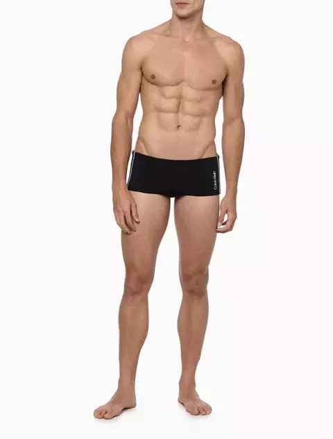 Sunga Calvin Klein Trunk Masculina Lisa Com Gorgurão Preta - CM3PSSUI2121-0987 - comprar online