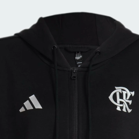 Jaqueta Hino Feminina Flamengo Adidas 2024/25 Preta IT3820 - comprar online
