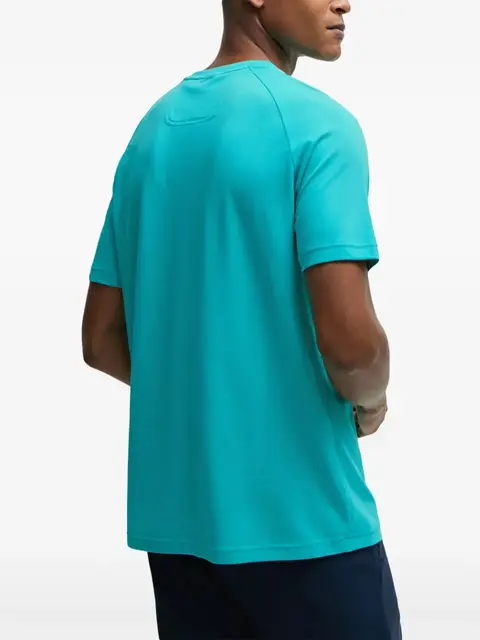 Camiseta Hugo Boss Com Estampa Logo Azul Turquesa - comprar online