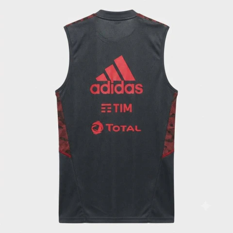 Regata Treino Cinza Flamengo Adidas 2021 Com Patrocínio GK73560 - comprar online