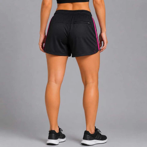 Short de Corrida Feminino Adidas Response 6" W Preto e Rosa G75617 - comprar online