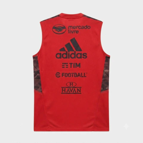Regata Treino Vermelha Flamengo Adidas 2021 Com Patrocínio GK7359 - comprar online