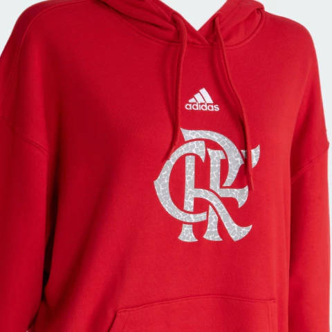 Moletom Flamengo Adidas DNA 2024 Feminino Vermelho IP8194 - Kevin Sports