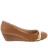 Scarpin Modare Ultraconforto Anabela Metalizado Caramelo - 7036.415.24115.62159 - comprar online