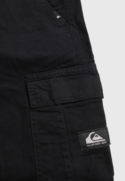 Bermuda Quiksilver Cargo Twill Preta Straight Fit Q502A0047-02 - comprar online