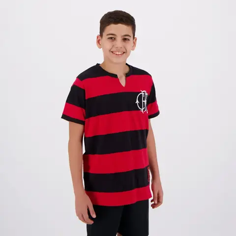 Camisa Flamengo Flatri CRF Infantil Braziline Preta e Vermelha - 00100048614 - comprar online