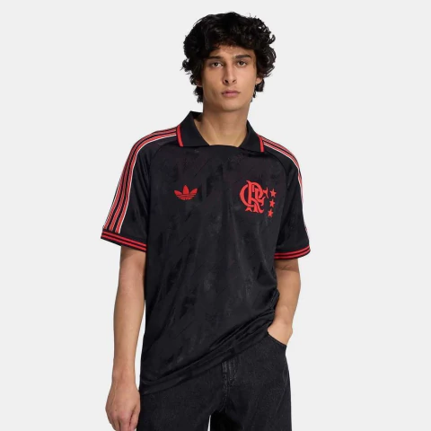 Camisa Flamengo Adidas Lifestyler Preta 2025 KC7921 - Kevin Sports