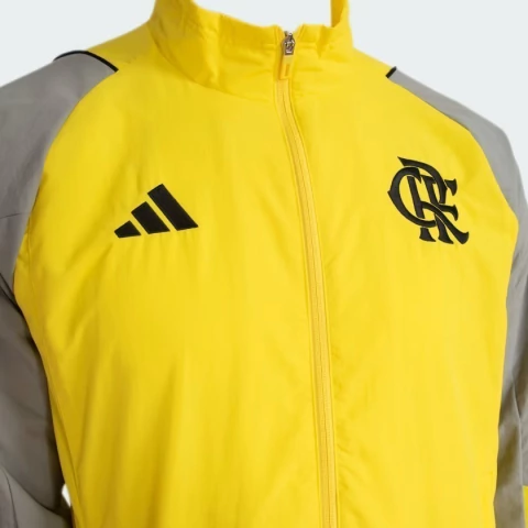 Jaqueta Apresentação Pré-Jogo Flamengo Adidas Amarela e Cinza IP8222 na internet