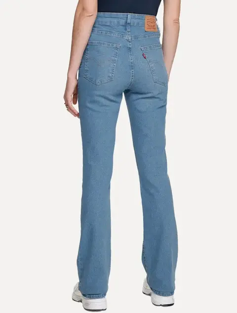 Calça Levi's Jeans Feminina 725 High Rise Bootcut Azul Clara - Kevin Sports