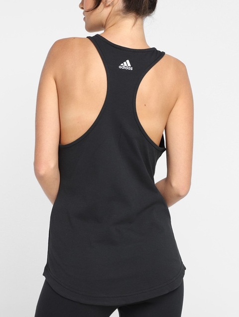 Regata Adidas Logo Linear Feminina - Preto+Branco GA0681 - comprar online