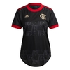 Camisa Adidas Feminina 3 CR Flamengo 21 - Preto+Vermelho GR4285